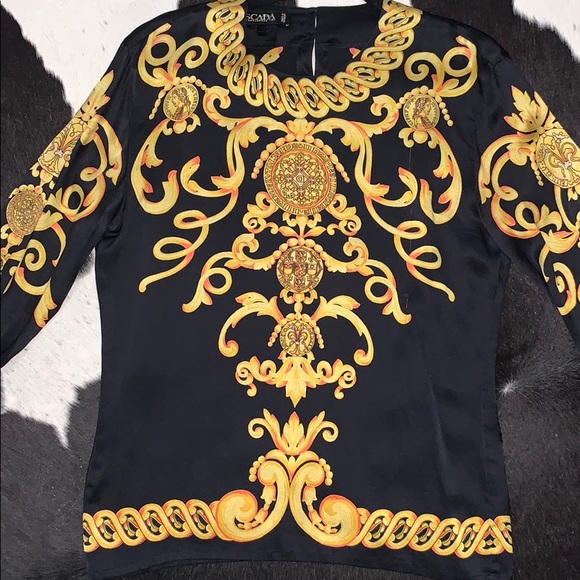 Escada x Margaretha Ley baroque silk blouse - Picture 4 of 16